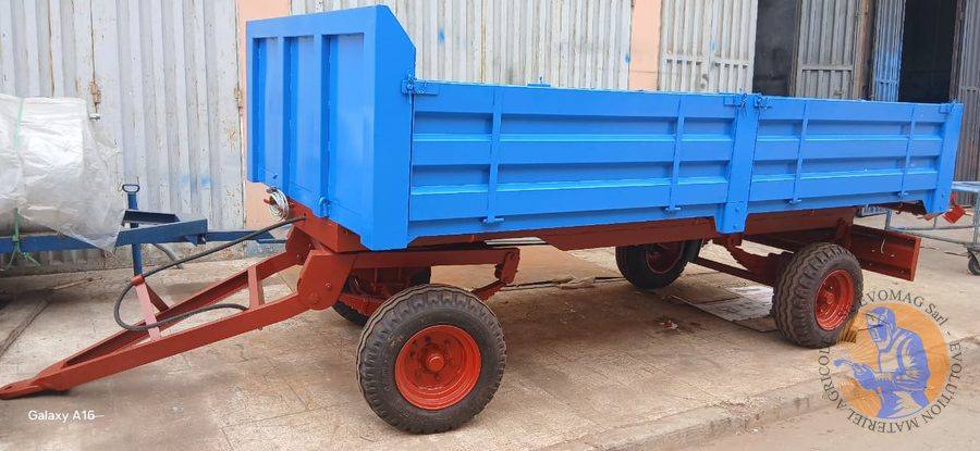 Remorque benne bleue EVOMAG fabrication Maroc
